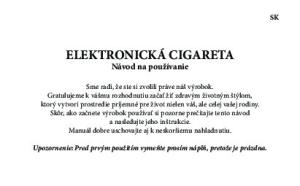 ELEKTRONICKÁ CIGARETA