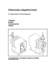 Elektronikus adagolószivattyú