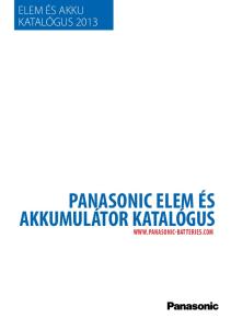 ELEM ÉS AKKU KATALÓGUS panasonic ELEM ÉS