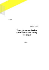 Energie en emissies Drenthe 2020, 2023 en 2030