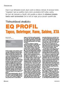 EQ PROFIL. Tapco, Behringer, Rane, Sabine, XTA. Třetinooktávové ekvalizéry