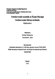 Erdőtervezési munkák az Észak-Hansági Erdőtervezési Körzet területén