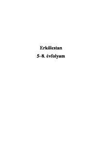 Erkölcstan 5 8. évfolyam