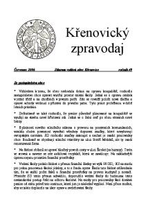 Červenec 2006 Zdarma vydává obec Křenovice ročník 49