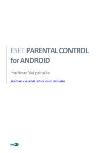 ESET PARENTAL CONTROL for ANDROID