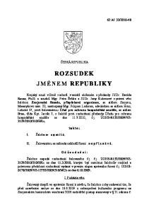 ČESKÁ REPUBLIKA JMÉNEM REPUBLIKY