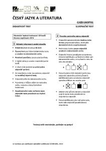 ČESKÝ JAZYK A LITERATURA CJIZD13C0T01