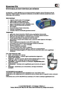 EUROTEST XA UNIVERZÁLIS ÉRINTÉSVÉDELMI MŰSZER