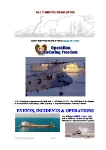 EVENTS, INCIDENTS & OPERATIONS