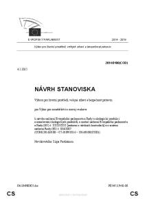 EVROPSKÝ PARLAMENT Výbor pro životní prostředí, veřejné zdraví a bezpečnost potravin NÁVRH STANOVISKA