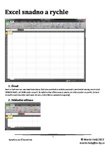 Excel snadno a rychle