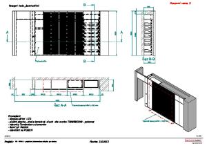 Řez B-B. Řez A-A. Pracovní verze 3. Vstupní hala _šatní skříně