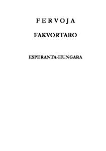 FAKVORTARO ESPERANTA-HUNGARA