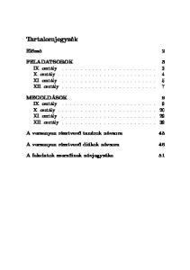 FELADATSOROK 3 IX. osztály... 3 X. osztály... 4 XI. osztály... 5 XII. osztály... 7