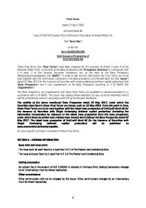 Final Terms. dated 23 April UniCredit Bank AG Issue of HVB HUF Express Plus Certificate on the shares of ArcelorMittal S.A. (the 
