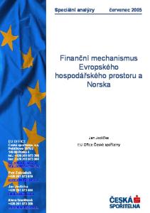 Finanční mechanismus Evropského hospodářského prostoru a Norska