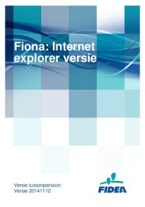 Fiona: Internet explorer versie