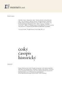 First published: Český časopis historický, 2014, 2