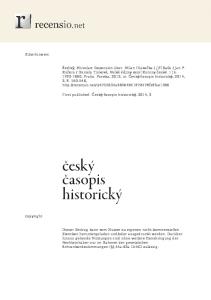 First published: Český časopis historický, 2014, 3