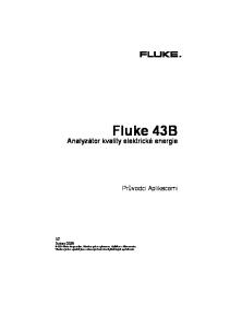 Fluke 43B. Analyzátor kvality elektrické energie. Průvodci Aplikacemi