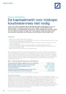 Focus op Capital Markets De kapitaalmarkt voor midcaps: koudwatervrees niet nodig