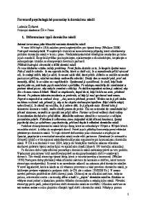 Forenzně psychologické poznatky k domácímu násilí. 1. Diferenciace typů domácího násilí. Ludmila Čírtková Policejní akademie ČR v Praze