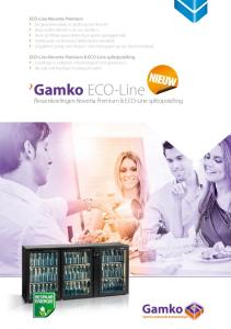 Gamko ECO-Line. flessenkoelingen Noverta Premium & ECO-Line splitopstelling