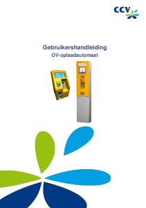 Gebruikershandleiding. OV-oplaadautomaat