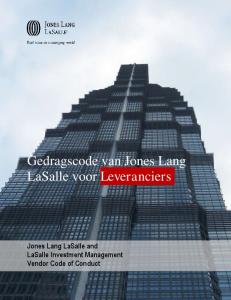 Gedragscode van Jones Lang LaSalle voor Leveranciers