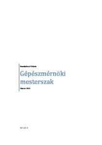 Gépészmérnöki mesterszak