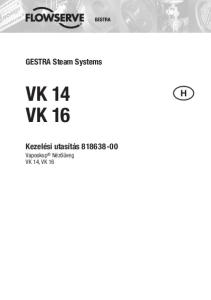 GESTRA Steam Systems VK 14, VK 16. Kezelési utasítás Vaposkop Nézőüveg