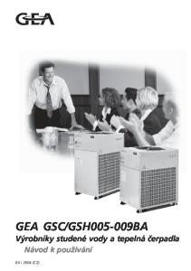 GSH BA Výrobníky studené vody a tepelná čerpadla