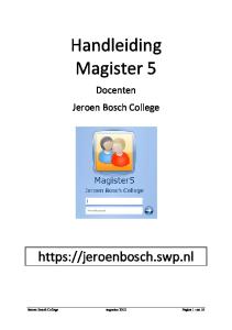 Handleiding Magister 5