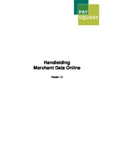 Handleiding Merchant Data Online. Versie 1.2
