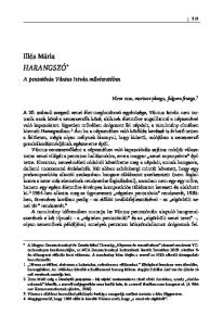 HARANGSZÓ * Illés Mária. A pentatónia Vántus István mûvészetében. Vivos voco, mortuos plango, fulgura frango. 1