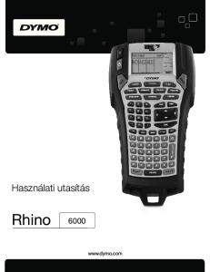 Használati utasítás. Rhino 6000