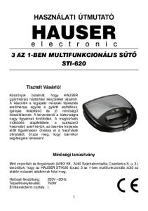 HASZNÁLATI ÚTMUTATÓ HAUSER