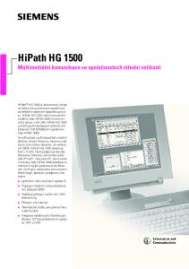HiPath HG 1500 Multimediální komunikace ve společnostech střední velikosti