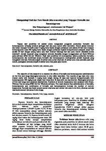 Histopatologi Hati dan Paru Mencit (Mus musculus) yang Terpapar Formalin dan Benzo(α)pyrene