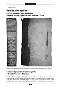 Historie. Reflexe josefínské doby v rukopise Norberta Řehoře Korbera o konci kláštera v Louce