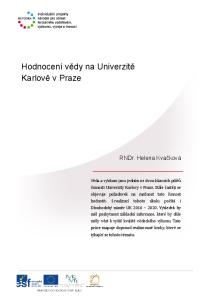 Hodnocení vědy na Univerzitě Karlově v Praze