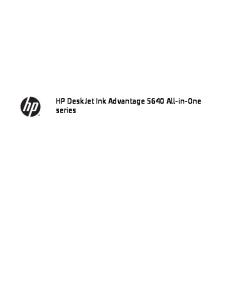 HP DeskJet Ink Advantage 5640 All-in-One series