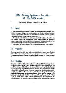 IBM: Dialog Systems - Location D4 High-Fidelity prototyp