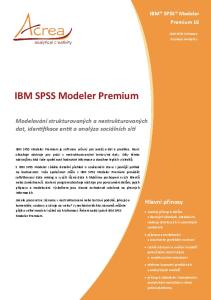 IBM SPSS Modeler Premium