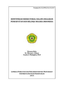 IDENTIFIKASI RISIKO FISKAL DALAM ANGGARAN PENDAPATAN DAN BELANJA NEGARA INDONESIA