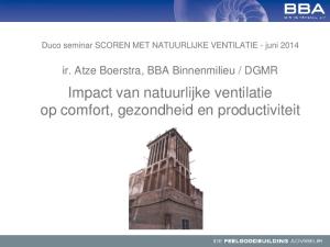 Impact van natuurlijke ventilatie op comfort, gezondheid en productiviteit