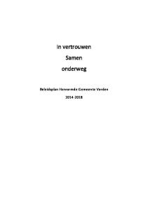 In vertrouwen Samen onderweg. Beleidsplan Hervormde Gemeente Vorden