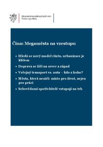 Čína: Megaměsta na vzestupu