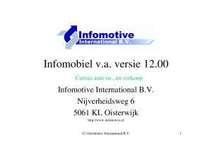 Infomobiel v.a. versie 12.00