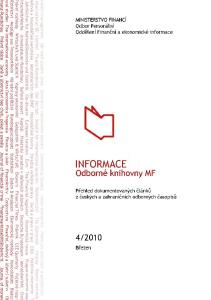 Informace Odborné knihovny MF. Vážení čtenáři,